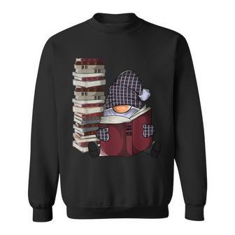 Garden Gnome Reading Books Gnomes Book Lover Sweatshirt - Monsterry AU