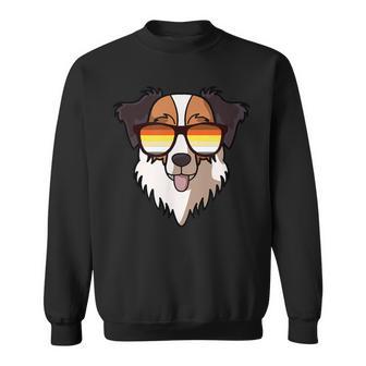 Gay Australian Shepherd Sunglasses Gay Pride Aussie Sweatshirt - Monsterry