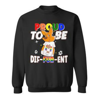 Gay Furries Proud To Be Different Fursuit Happy Furry Sweatshirt - Thegiftio UK