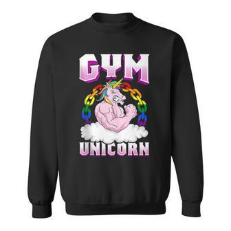 Gay Muscle Unicorn Gay Gym Workout Sweatshirt - Monsterry