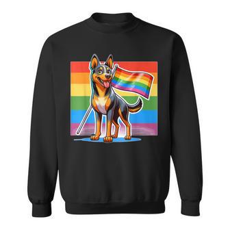 Gay Pride Lgbt Australian Kelpie Dog Sweatshirt - Monsterry CA