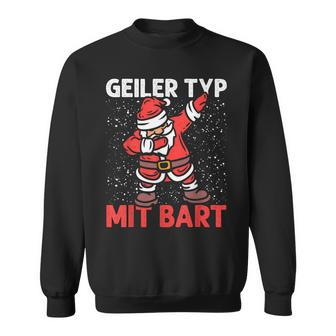 Geiler Typ Mit Beard Christmas Men's Black Sweatshirt - Seseable