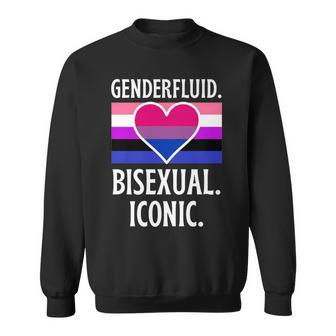 Genderfluid Bisexual Iconic Pride Flag Genderqueer Queer Sweatshirt - Monsterry AU