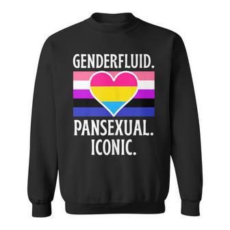 Genderfluid Pansexual Iconic Pride Flag Genderqueer Queer Sweatshirt - Monsterry DE