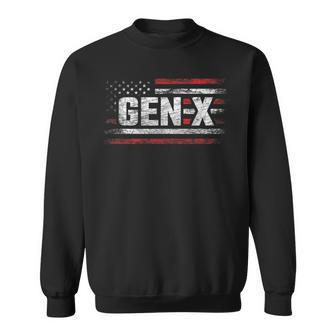 Generation X Gen Xer Gen X American Flag Gen X Sweatshirt - Monsterry UK