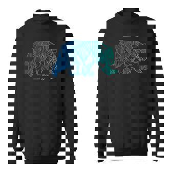 Geometric Bear Camping And Hiking Wilderness Sweatshirt - Thegiftio