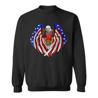 German American Germany Usa Flag Eagle Sweatshirt - Monsterry