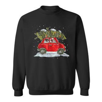 German Shorthaired Riding Red Car Christmas Dog Lover Sweatshirt - Monsterry AU
