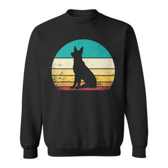 German Shepherd Vintage Retro Sunset Shepherds Dog Lovers Sweatshirt - Monsterry