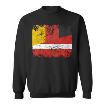 Germany Latvia Flags Half Latvian German Roots Vintage Sweatshirt - Monsterry DE