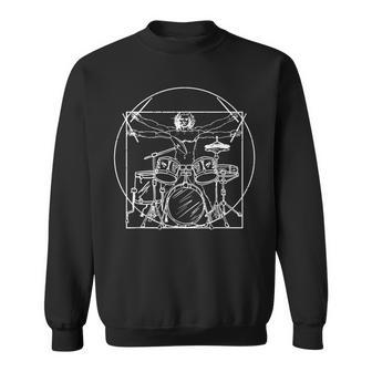 A For A Drummer Da Vinci Drawing Sweatshirt - Seseable