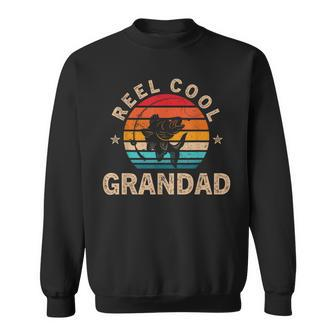 For Fathers Day Reel Cool Grandad Fishing Sweatshirt - Monsterry