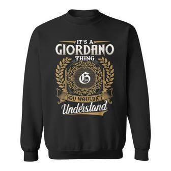 Giordano Family Last Name Giordano Surname Personalized Sweatshirt - Seseable