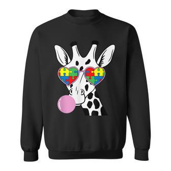 Giraffe Puzzle Piece Autism Awareness Autistic Warrior Sweatshirt - Monsterry DE
