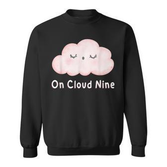 Girl On Cloud Nine Happy 9Th Birthday 9 Years Old Sweatshirt | Mazezy