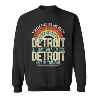 Girl Out Of Detroit Michigan Hometown Home Detroit Sweatshirt - Monsterry