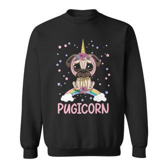 Girls Pugicorn Pug Unicorn Lover Sweatshirt | Mazezy UK