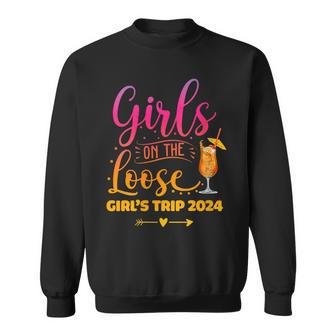 Girls On The Loose Tie Dye Girls Weekend Trip 2024 Sweatshirt - Seseable