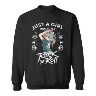Girls Rock And Roll Music Graphic Novelty & Cool s Sweatshirt - Monsterry