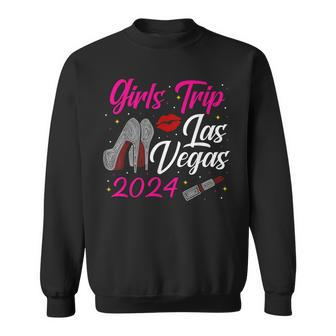 Girls Trip 2024 Las Vegas High Heel Birthday Squad Bachelor Sweatshirt - Seseable