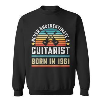 Gitarristen Born 1961 60 Geburtstag Gitarre Geschenk Papa Sweatshirt - Geschenkecke