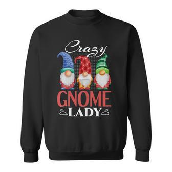 Gnome Garden Gnome Lover Crazy Gnome Lady Sweatshirt - Seseable