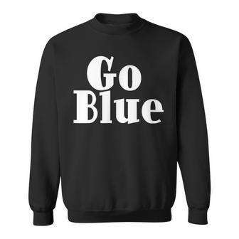 Go Blue Team Spirit Gear Color War Royal Blue Wins The Game Sweatshirt - Monsterry CA