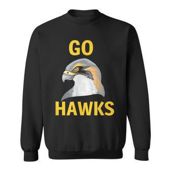 Go Hawks Football Baseball Basketball Cheer School Spirit Sweatshirt - Monsterry UK