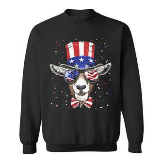 Goat 4Th Of July American Goat Usa Flag Sweatshirt | Mazezy