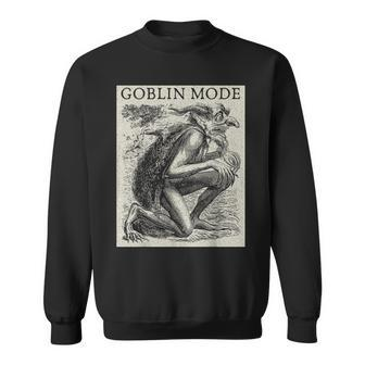 Goblin Mode Goblincore Vintage Aesthetic Off Day Trend Sweatshirt - Monsterry