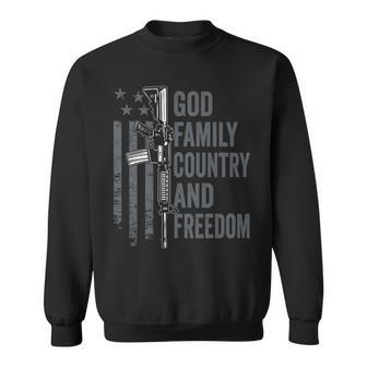 God Family Country Freedom 2Nd Amendment Pro Gun Ar15 Sweatshirt - Monsterry AU