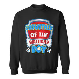 Godmother Of The Birthday Boy Dog Paw Family Matching Sweatshirt - Monsterry DE
