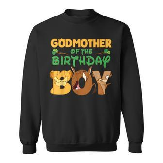 Godmother Of The Birthday Boy Lion Family Matching Sweatshirt - Monsterry DE
