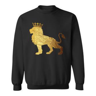 Gold King Lion Crown -Cool Lion Sweatshirt - Monsterry AU