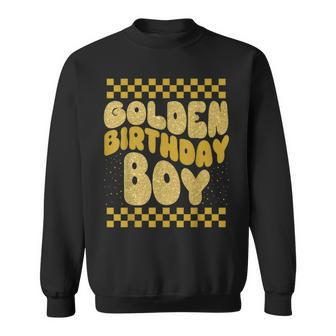 Golden Birthday Boys Bday Toddlers Birthday Party Decoration Sweatshirt - Monsterry AU