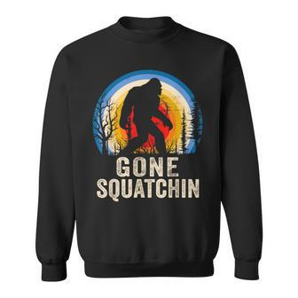 Gone Squatchin To Find Bigfoot Sasquatch Retro Sweatshirt - Thegiftio UK