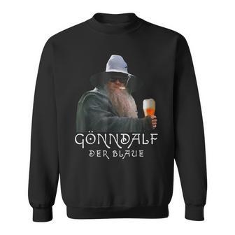 Gönndalf Der Blue Bierdrinker Saufen Bierbier Sweatshirt - Seseable