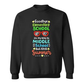 Goodbye School Hello Summer Elementary Class Of 2024 Sweatshirt - Monsterry DE