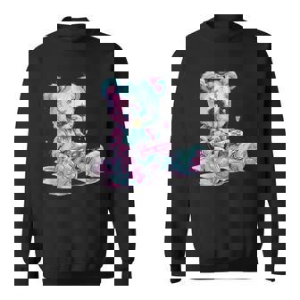 Goth Pastel Cute Creepy Kawaii Gamer Teddy Bear Gaming Sweatshirt - Thegiftio