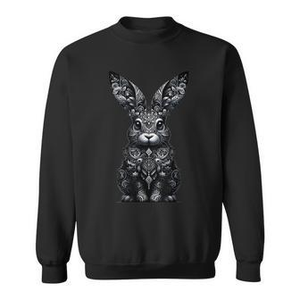 Gothic Easter Cute Goth Black Bunny Sweatshirt - Seseable