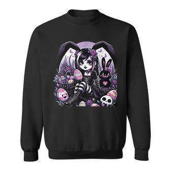Gothic Emo Graphic Sweatshirt - Seseable