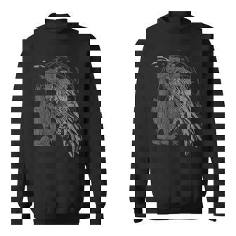 Gothic Raven Black Animal Spooky Bird Crystals Crow Sweatshirt - Thegiftio