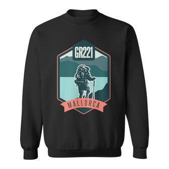 GR221 Mallorca Wanderweg Herren Sweatshirt, Outdoor Abenteuer Design - Seseable