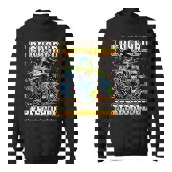 Graduation Pre-K Monster Truck Boys I Crushed Preschool Grad Sweatshirt | Mazezy