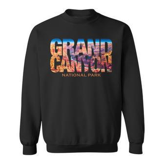 Grand Canyon National Park Photo Text Hiking Souvenir Sweatshirt | Seseable UK