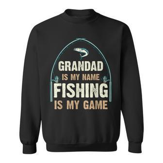 Grandad Fishing Game For Fisherman Hobbyist Grandfather Sweatshirt - Thegiftio UK