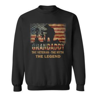 Grandaddy The Veteran Myth Legend Father's Day Sweatshirt - Monsterry