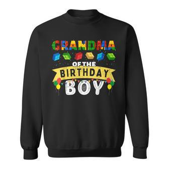 Grandma Of The Birthday Boy Building Blocks Master Builder Sweatshirt - Seseable