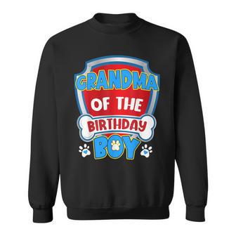 Grandma Of The Birthday Boy Dog Paw Family Matching Sweatshirt - Monsterry