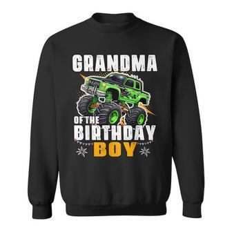 Grandma Of The Birthday Boy Monster Truck Birthday Family Sweatshirt | Mazezy